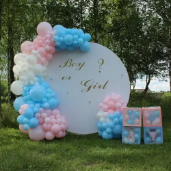 Фотозона Gender Party под открытым небом